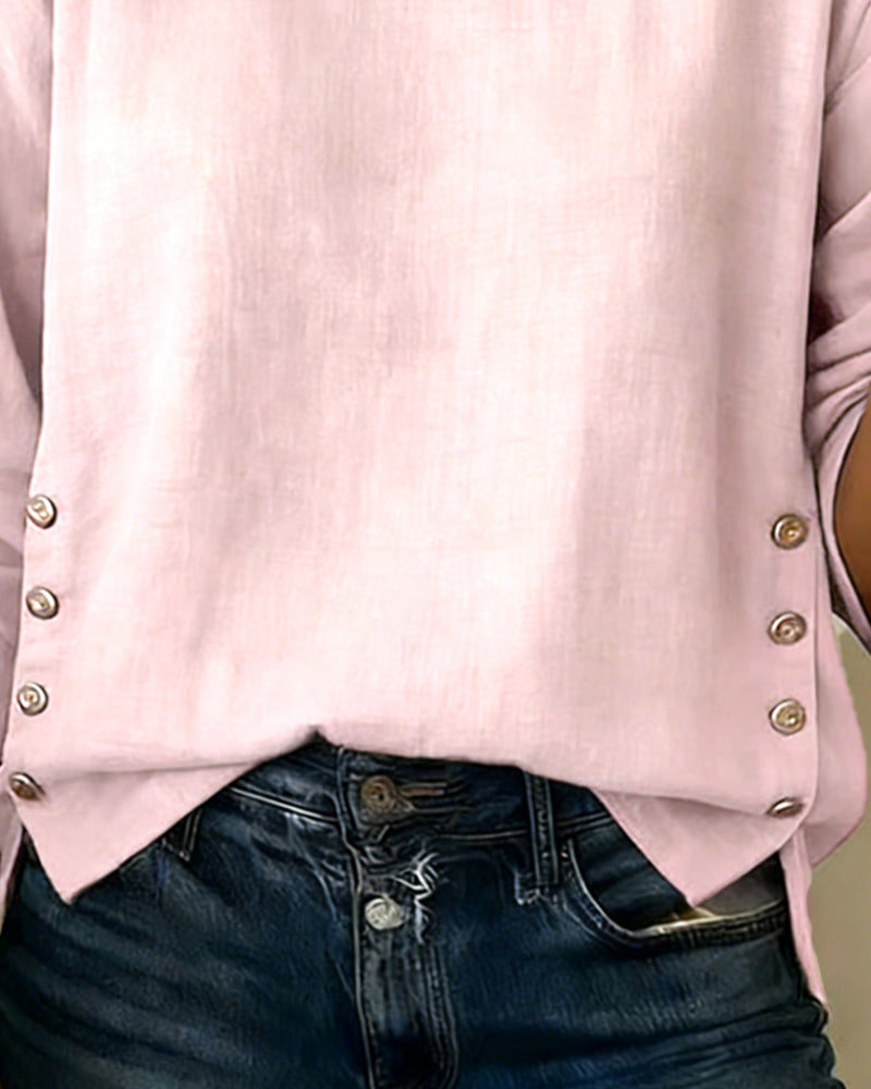 Image of Melissa | Women's Long Sleeve Button Detail Blouse