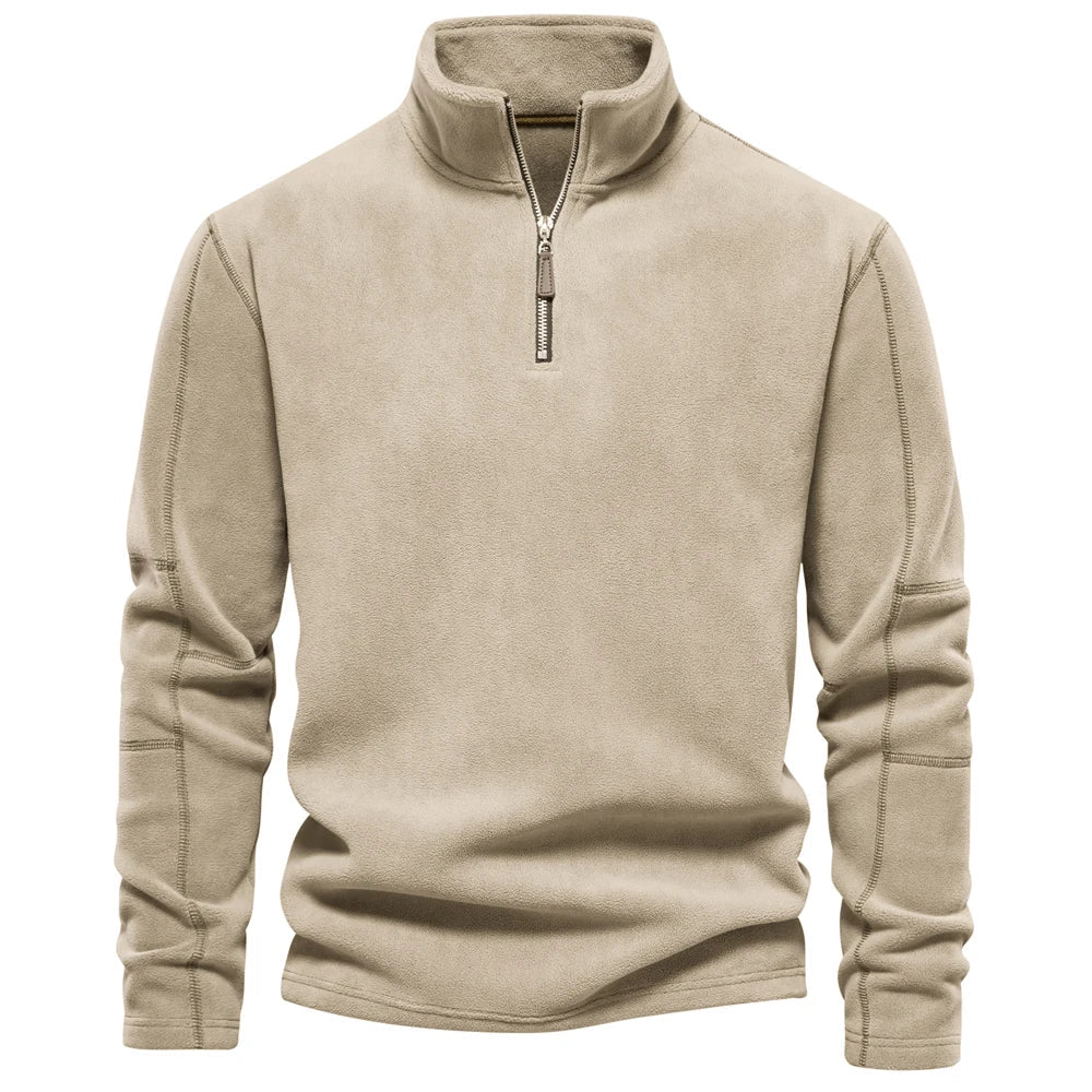 Men's Casual Half-Zip Fleece Jacket