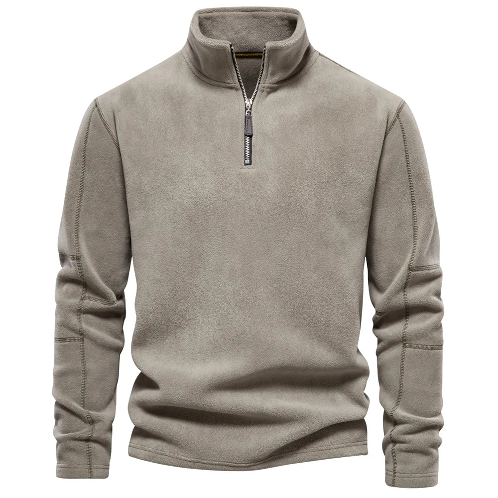 Men's Casual Half-Zip Fleece Jacket