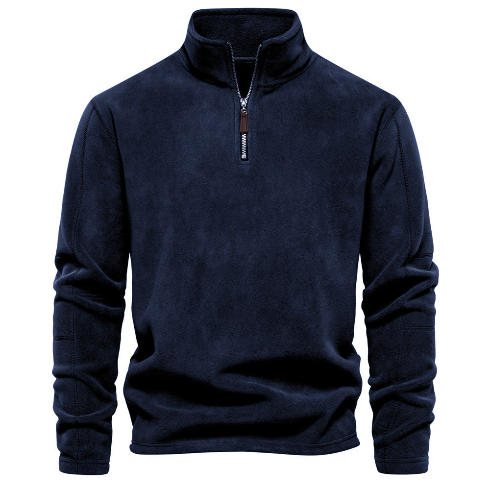 Men's Casual Half-Zip Fleece Jacket