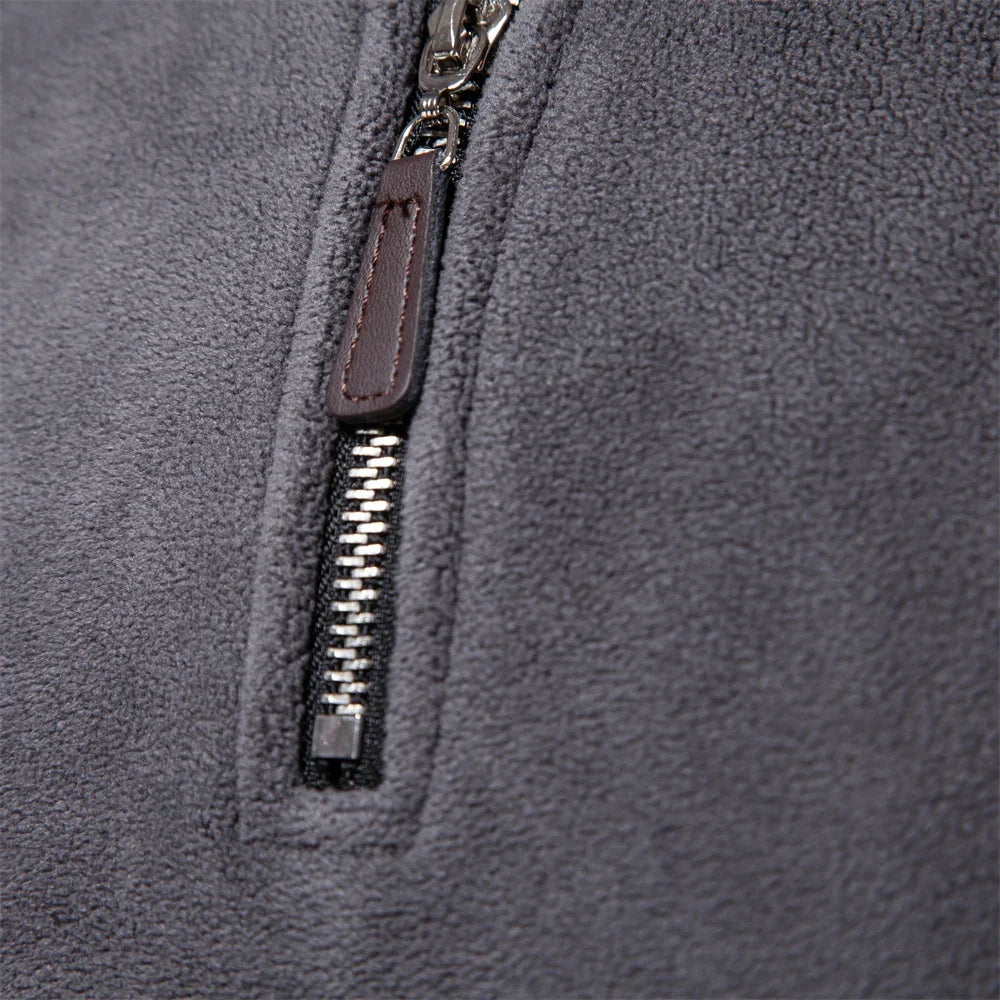 Men's Casual Half-Zip Fleece Jacket
