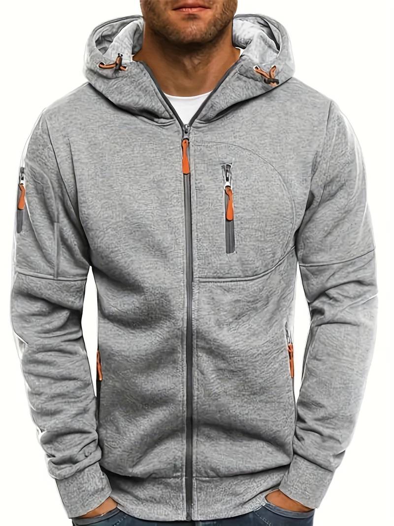 Men's Casual Hoodie with a Comfortable Fit and Stylish Details