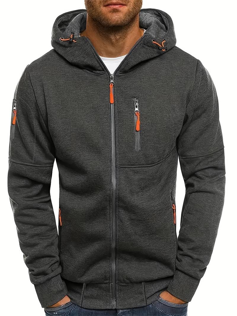 Men's Casual Hoodie with a Comfortable Fit and Stylish Details