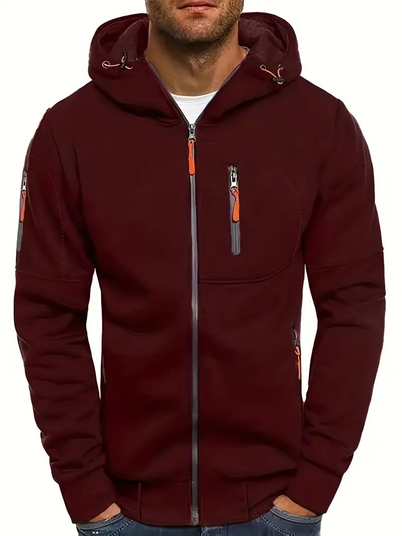 Men's Casual Hoodie with a Comfortable Fit and Stylish Details