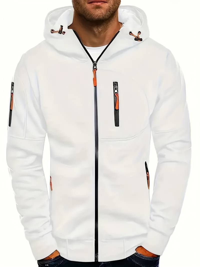 Men's Casual Hoodie with a Comfortable Fit and Stylish Details