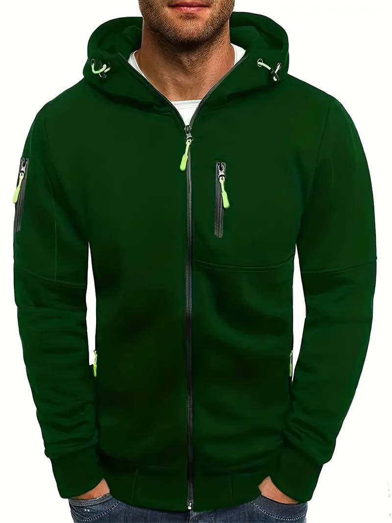 Men's Casual Hoodie with a Comfortable Fit and Stylish Details
