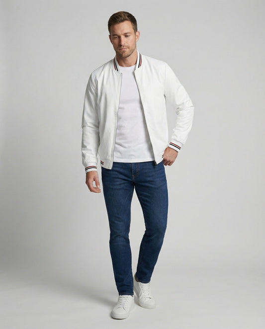 Men's Casual Transition Jacket with Water-Repellent Surface & Stand-Up Collar | Wearclo