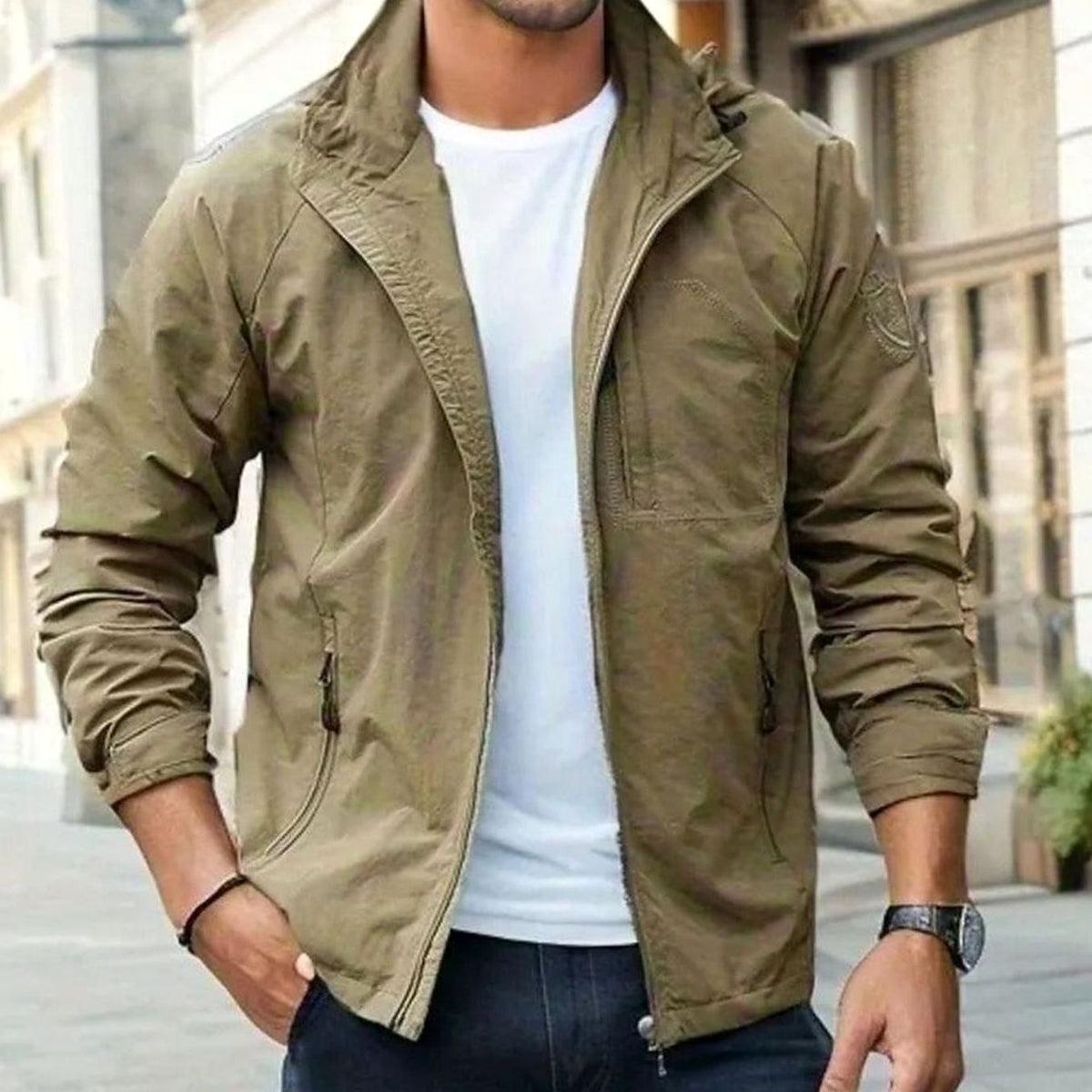 Men's Casual Urban Full-Zip Street Jacket