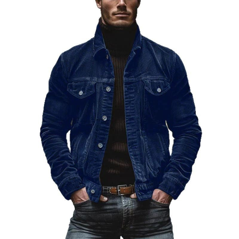 Men's Classic Cut Corduroy Jacket with Practical Pockets