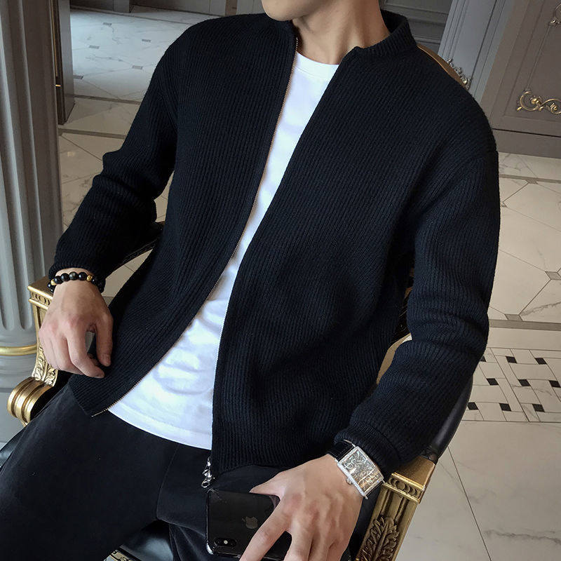 Men's Classic Ribbed Zip Cardigan