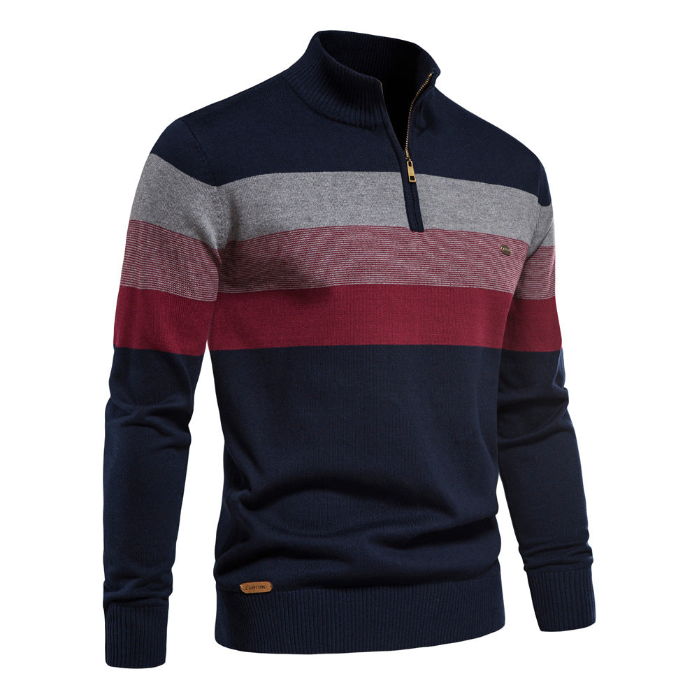 Men's Colorblock Half-Zip Pullover Sweater