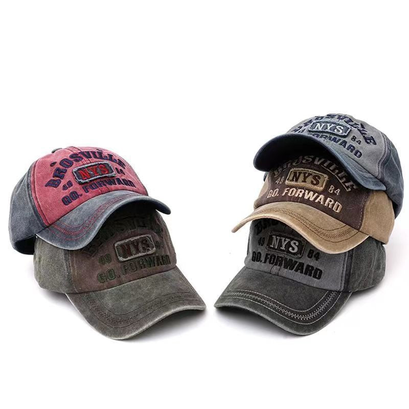 Men's Distressed Vintage-Inspired Baseball Cap