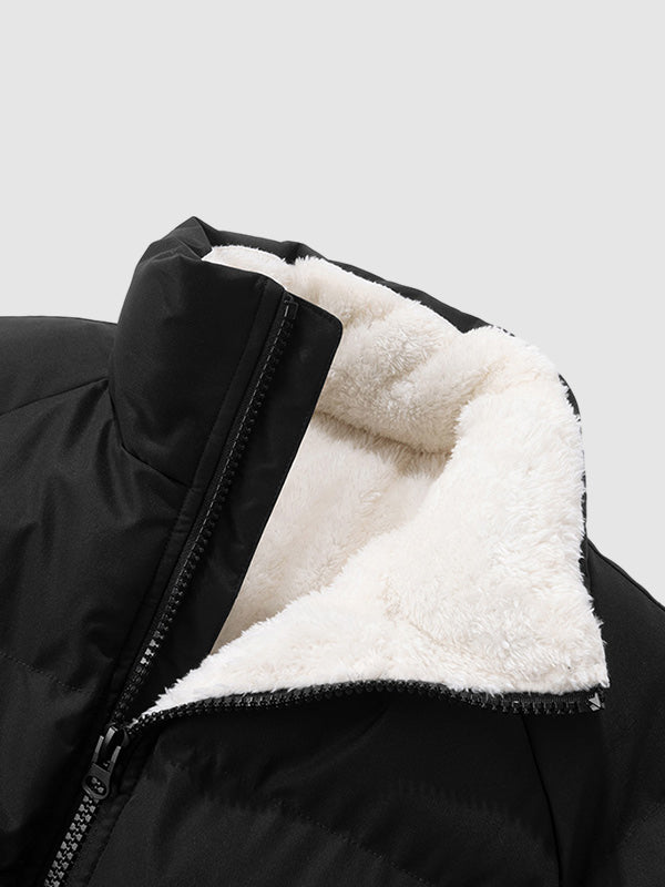 Men's Fleece-Lined Padded Puffer Jacket