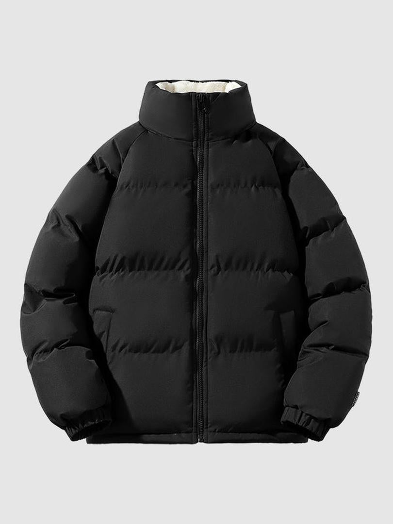 Men's Fleece-Lined Zip-Up Puffer Jacket