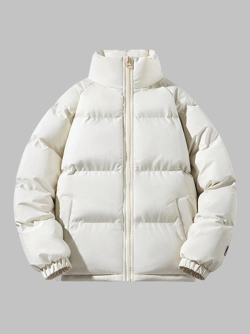 Men's Fleece-Lined Zip-Up Puffer Jacket