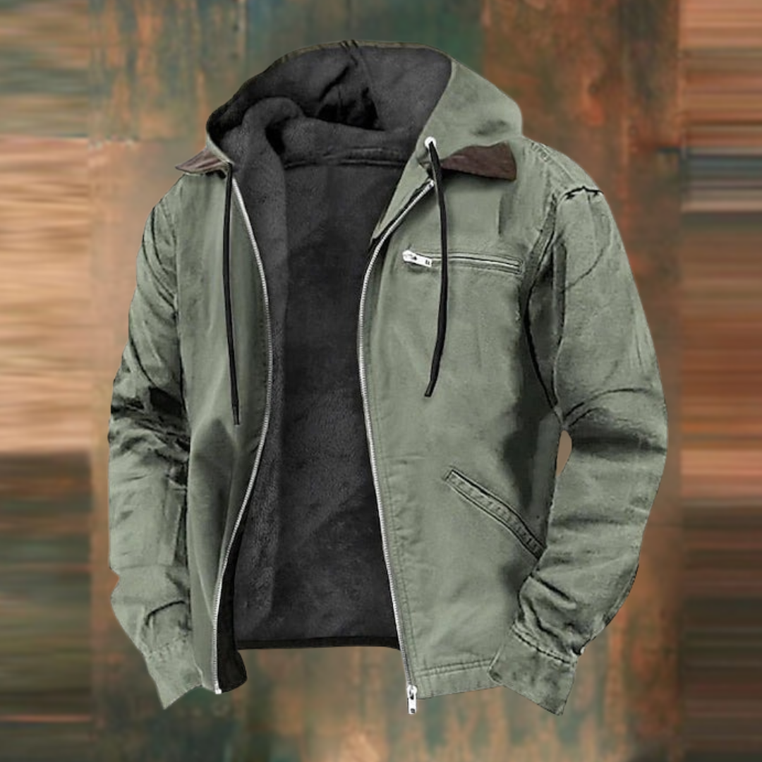 Men's Hooded Winter Jacket with Modern Breathable Design
