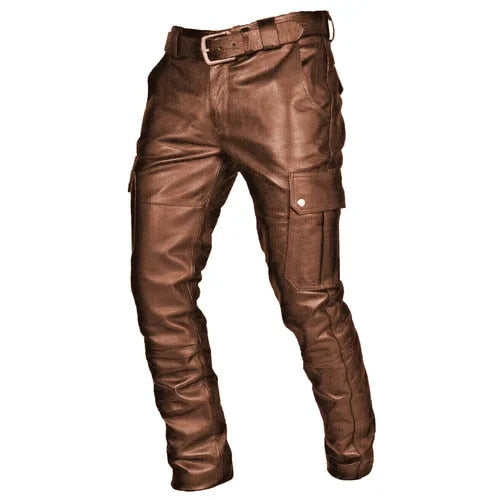 Men's Leather Motorcycle Trousers
