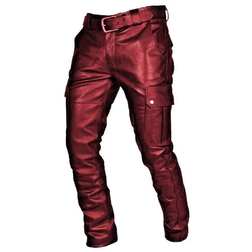 Men's Leather Motorcycle Trousers
