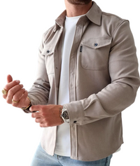 Men's Modern Fit Shirt in Soft Fabric for Comfort and Style