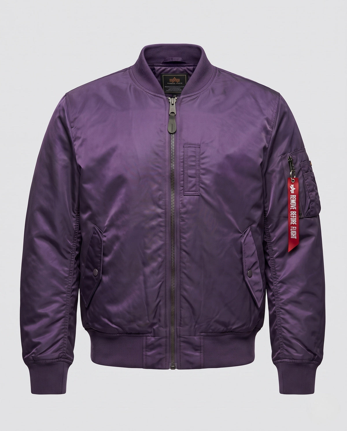 Men's Pilot-Style Bomber Jacket with Water-Repellent Nylon Shell and Sleeve Pocket Detail
