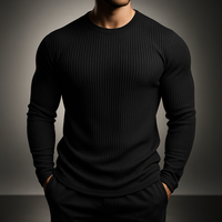 Men's Ribbed Long-Sleeve Pullover Sweater