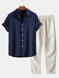 Men's Casual Shirt and Pants Ensemble