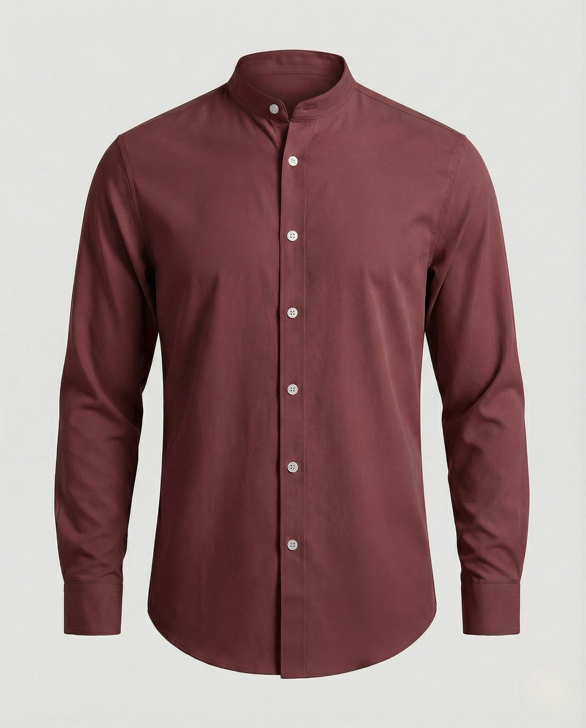 Men's Slim Fit Stand Collar Shirt