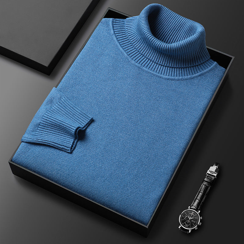 Men's Soft Knitted Roll-Neck Sweater