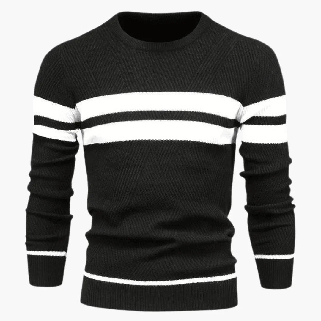 Men's Striped Sweater - Warm, Comfortable & Stylish for Winter