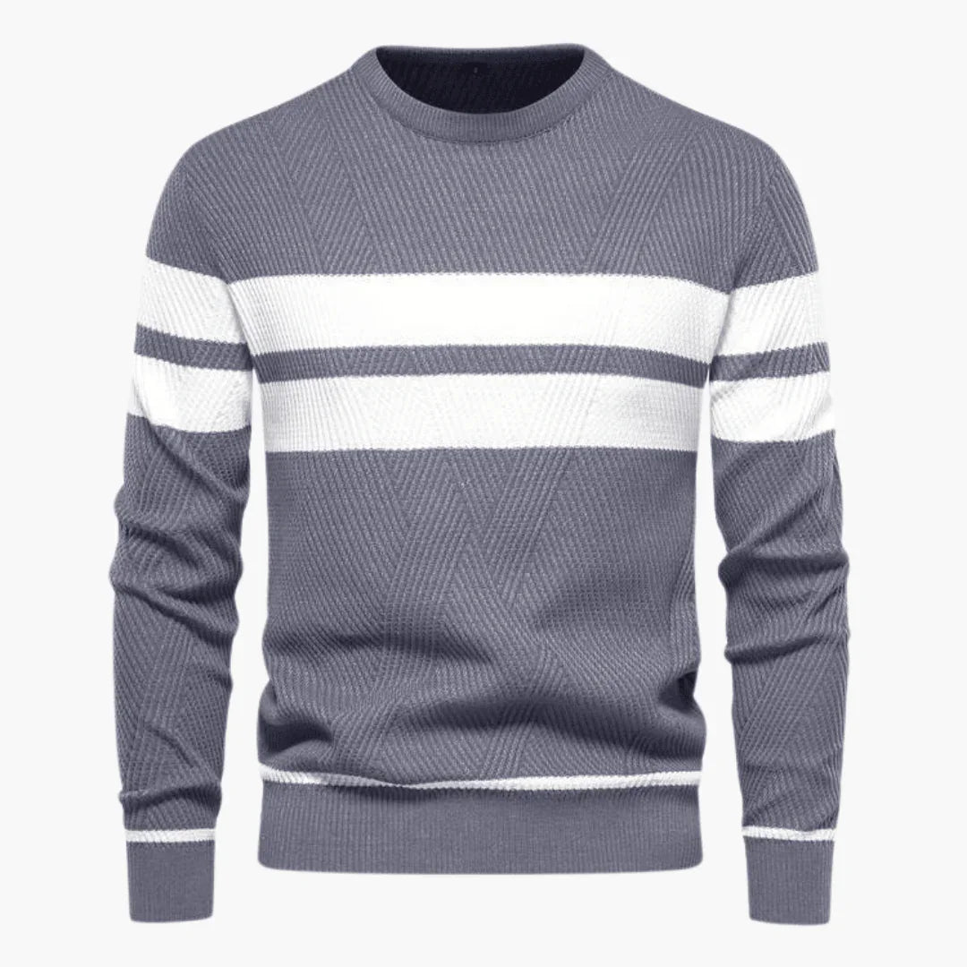 Men's Striped Sweater - Warm, Comfortable & Stylish for Winter