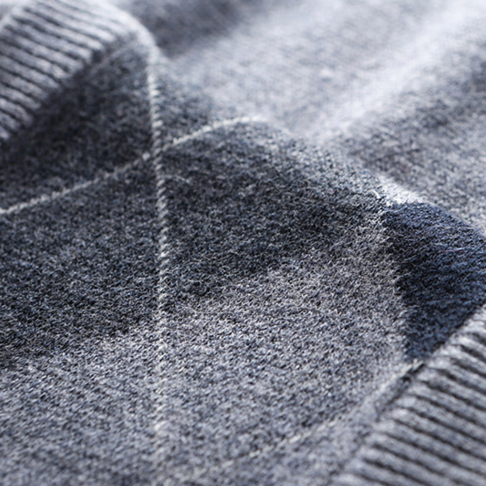 Men's Sweater Vest with Stylish Argyle Pattern - Felix
