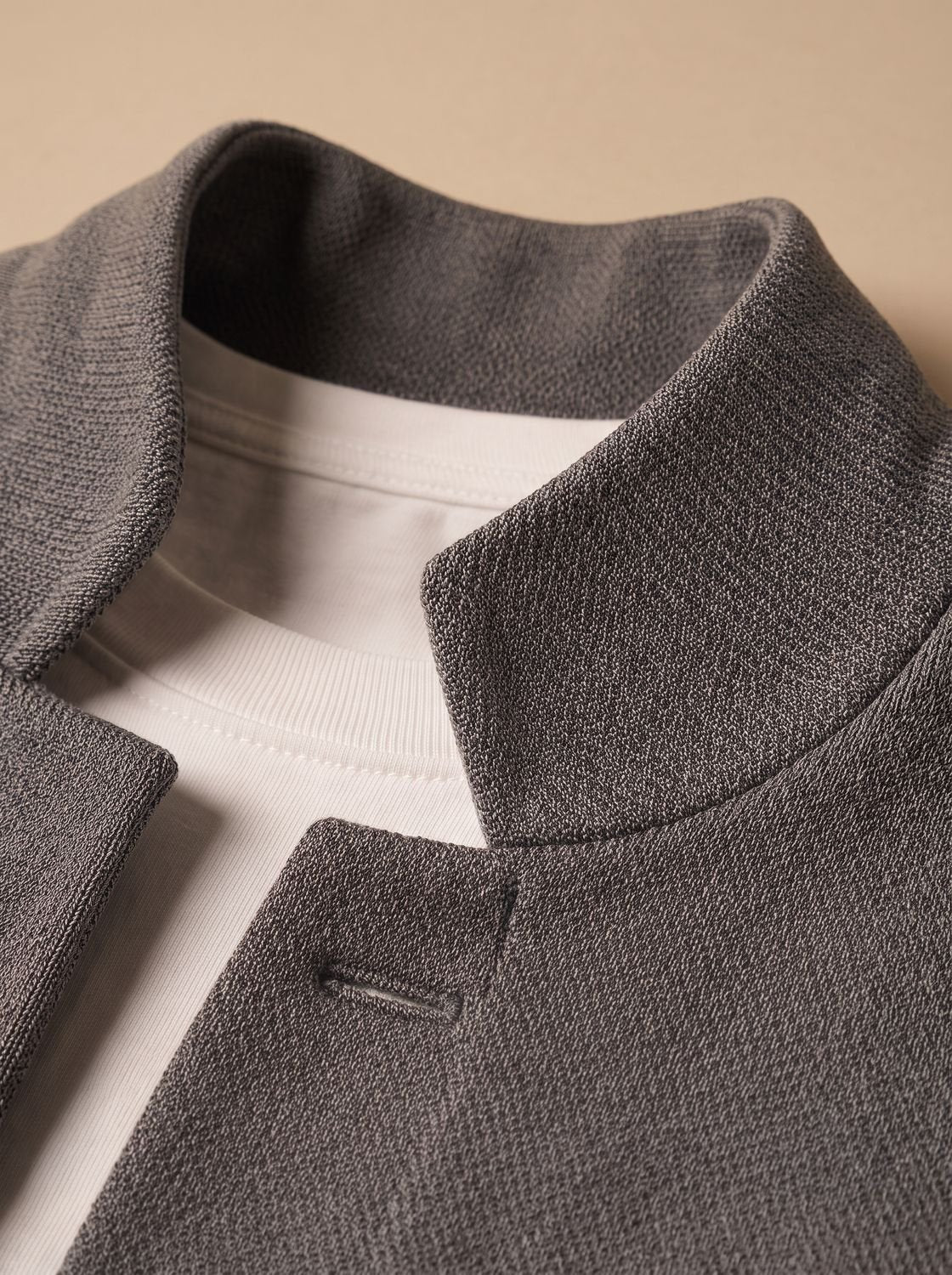 Men's Textured Knit Button-Front Stand-Collar Cardigan
