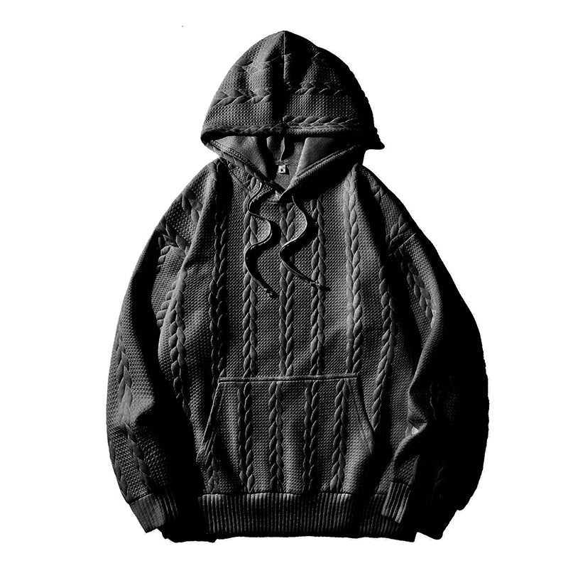 Men's Textured Pattern Hoodie