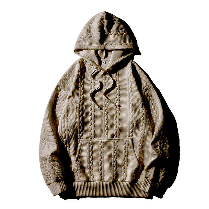 Men's Textured Pattern Hoodie