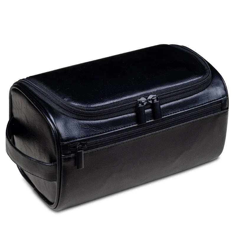 Men's Travel Cosmetic Bag Made of PU Leather – Elegant and Functional