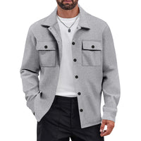 Men's Utility Jacket with Modern Pockets and Comfortable Fit
