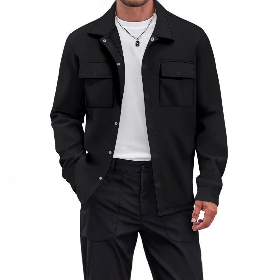 Men's Utility Jacket with Modern Pockets and Comfortable Fit