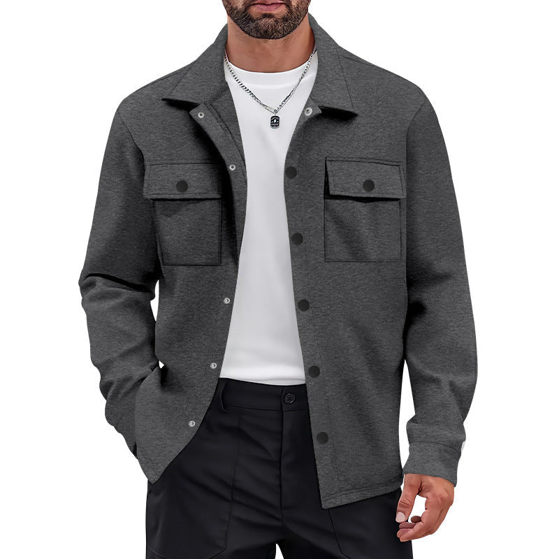 Men's Utility Jacket with Modern Pockets and Comfortable Fit