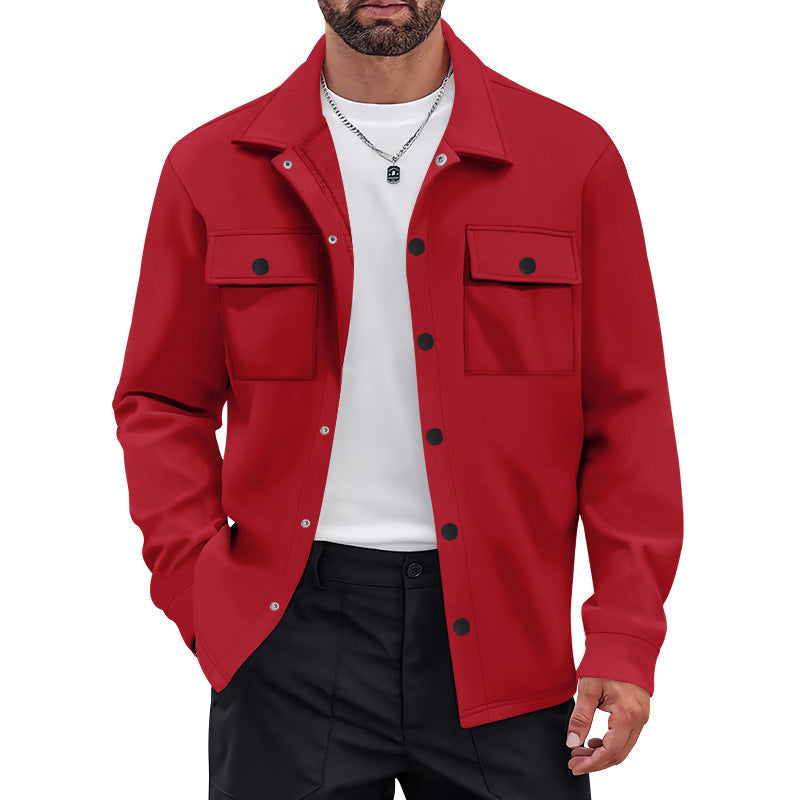 Men's Utility Jacket with Modern Pockets and Comfortable Fit