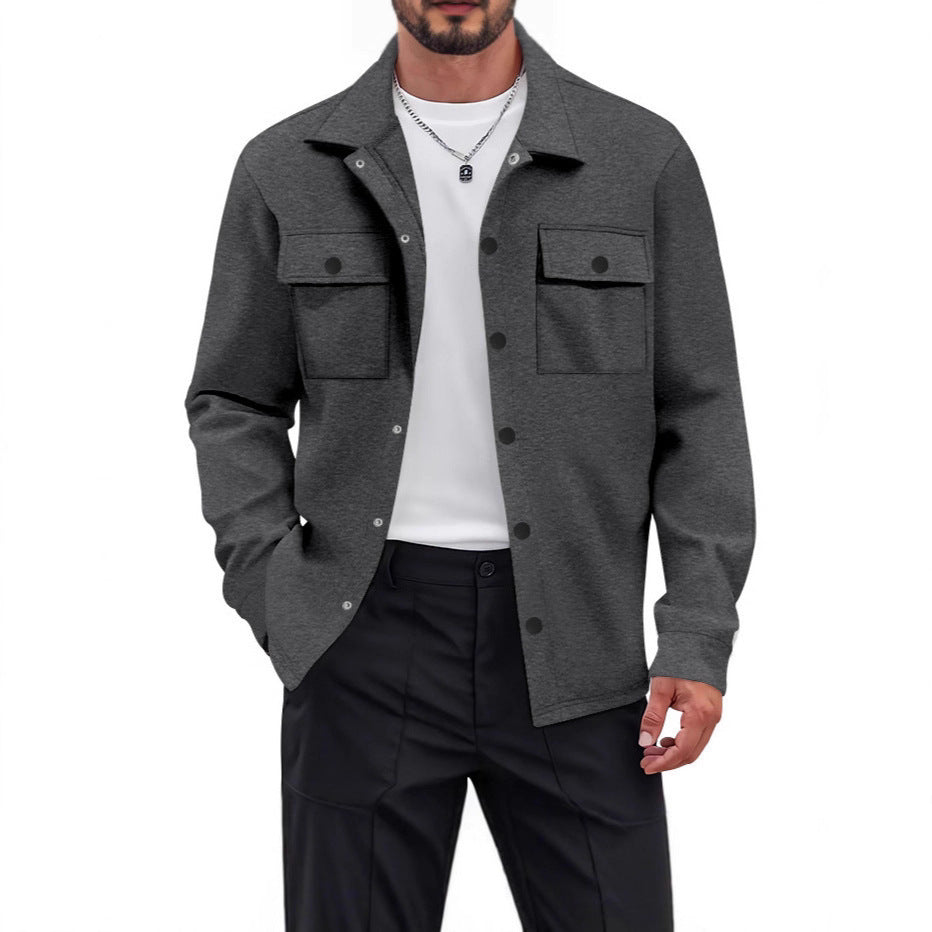 Men's Utility Jacket with Modern Pockets and Comfortable Fit