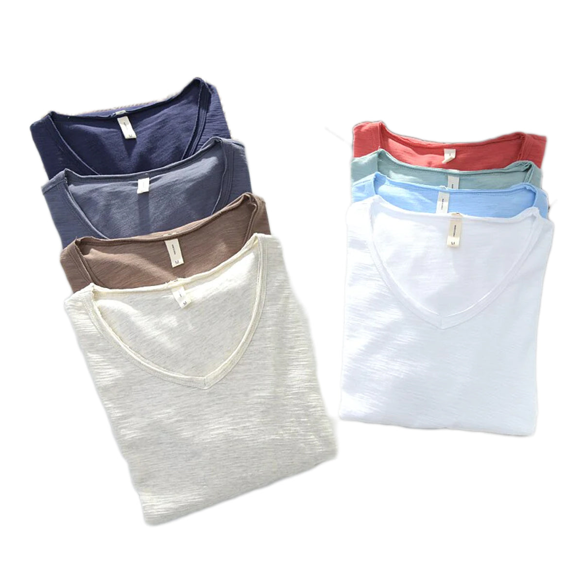 Men's V-Neck Linen Cotton Shirt