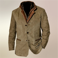 Men's Lined Suede Blazer - Noam