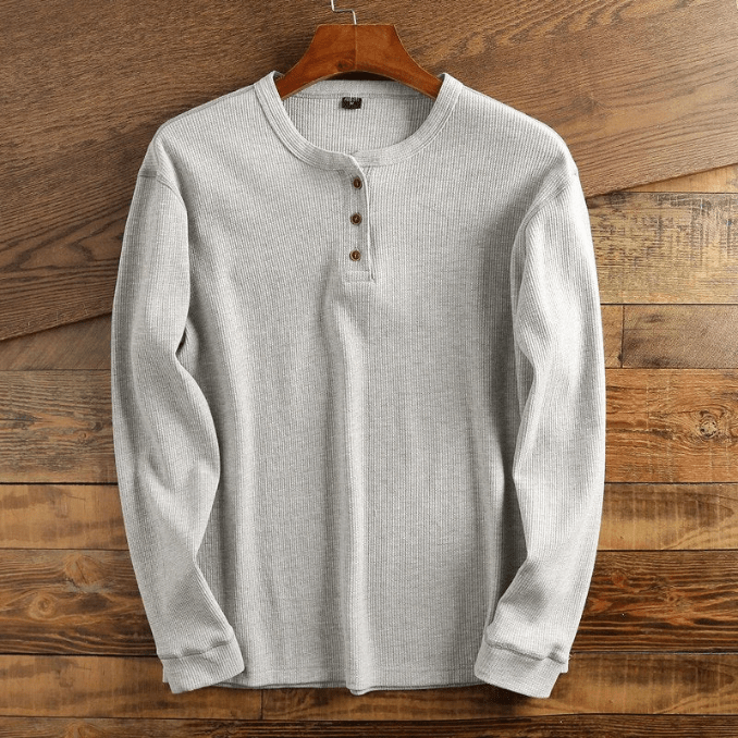 Men's Waffle-Knit Shirt - Fall Season