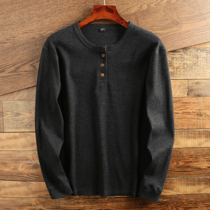 Men's Waffle-Knit Shirt - Fall Season