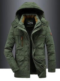 Men's Warm Military Parka – Fur-Lined Hooded Winter Jacket