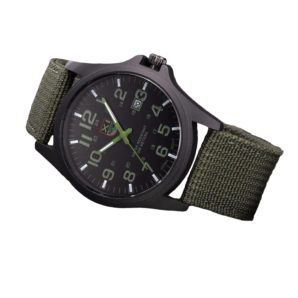 Men's Waterproof Tactical Military Watch with Stopwatch and Night Light