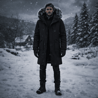 Men's Windproof Winter Parka — Warm Thermal Build, Durable Weather Shield