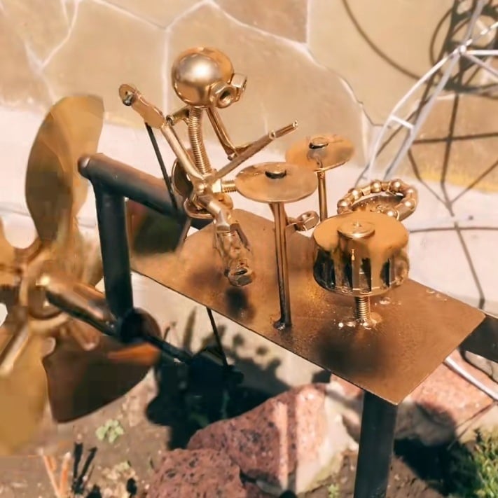 Metal Wind Wheel "Rock Band"