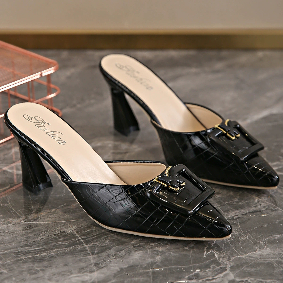 Image of Mia | Women's Pointed Toe Heel Mules