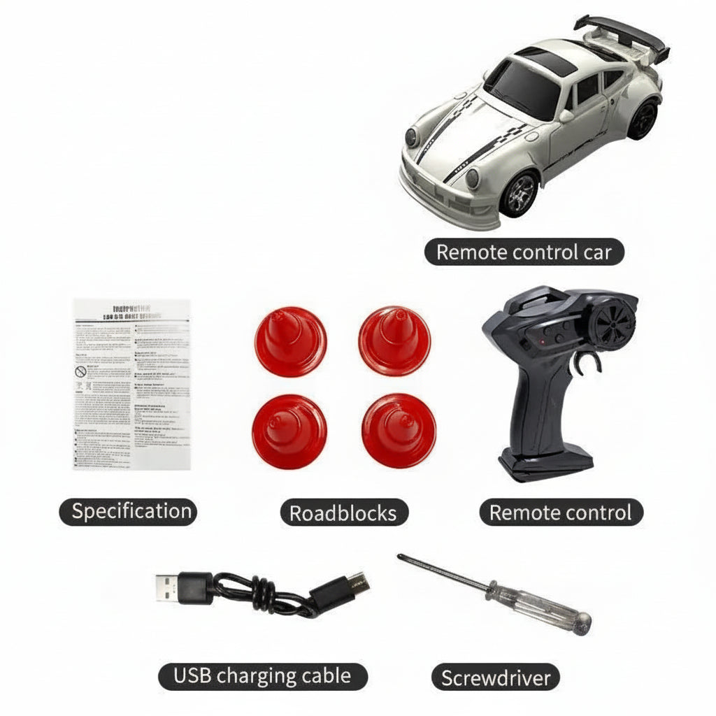 MICRODRIFT – Compact 1:64 Remote Control Drift Car for Smooth Gliding